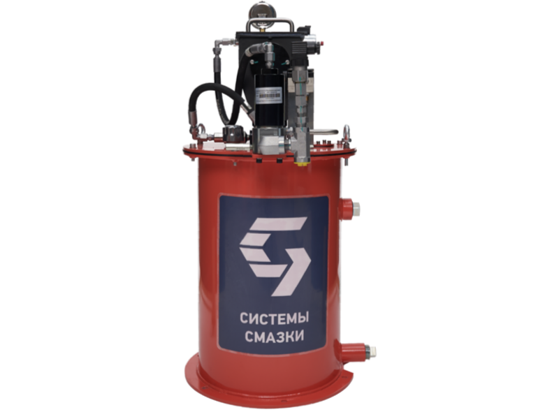 Насос для смазки АЦСС с емкостью 27 л (гидравлический привод)