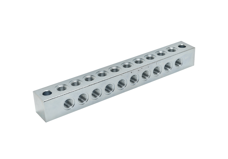 Коллекторный блок на 10 выходов 90° М10