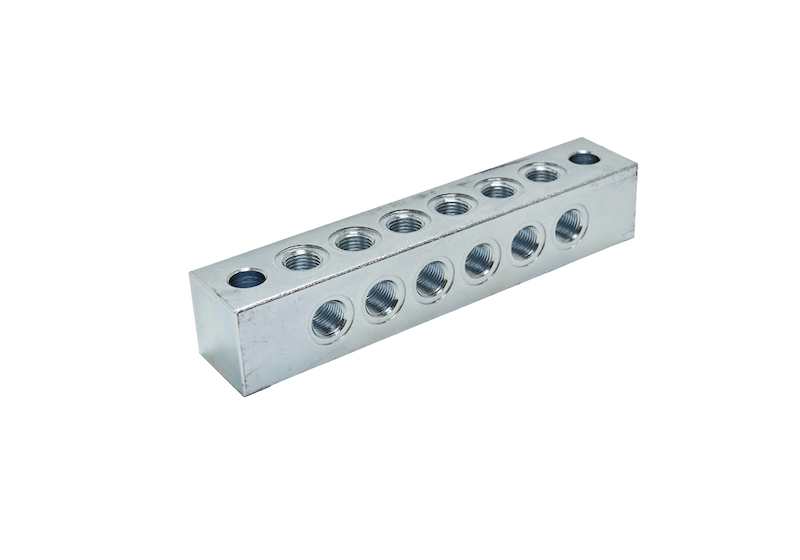 Коллекторный блок на 6 выходов 90° М10