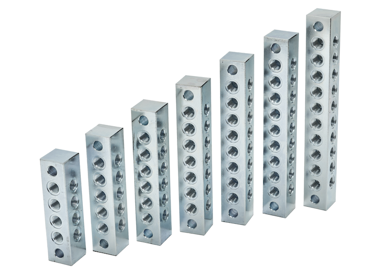 Коллекторный блок на 8 выходов 90° М10