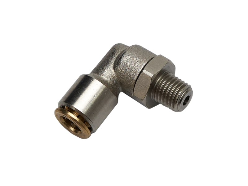 Угловой цанговый поворотный фитинг М8 ø6 мм